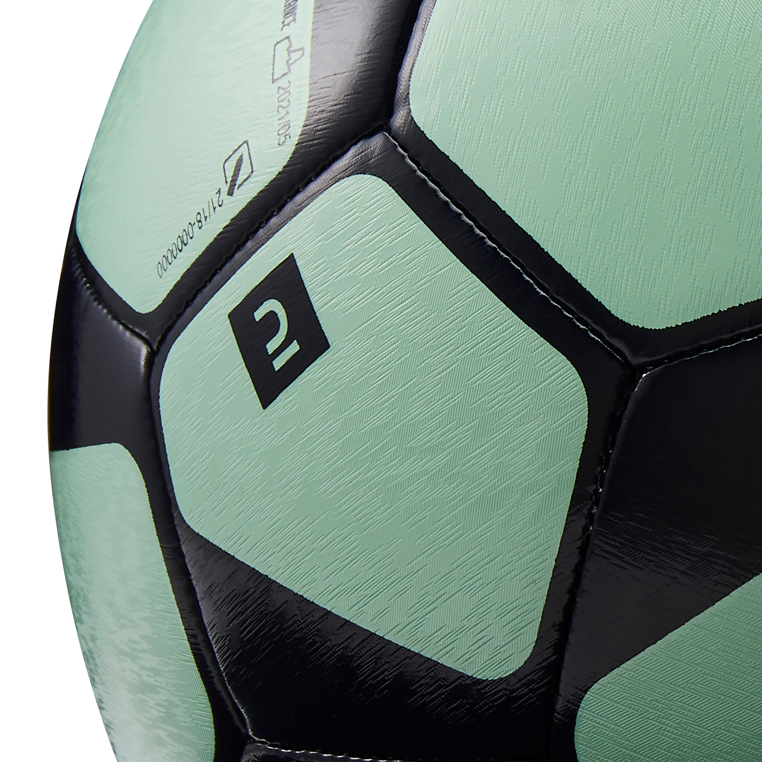 Ballon De Football Taille 5 (21 Cm) - PVC, 32 Panneaux, Avec Sac Filet Et Aiguille De Gonflage