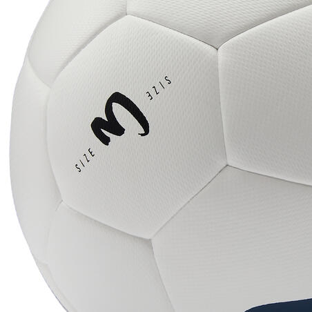 М'яч футбольний гібридний F500 білий/жовтий