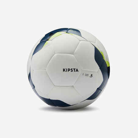 Ballon de football Hybride F500 taille 3 blanc jaune