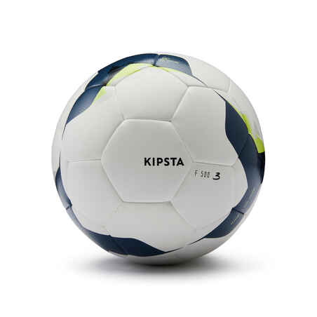 Hibridinis futbolo kamuolys „F500“, 3 dydžio, baltas, geltonas