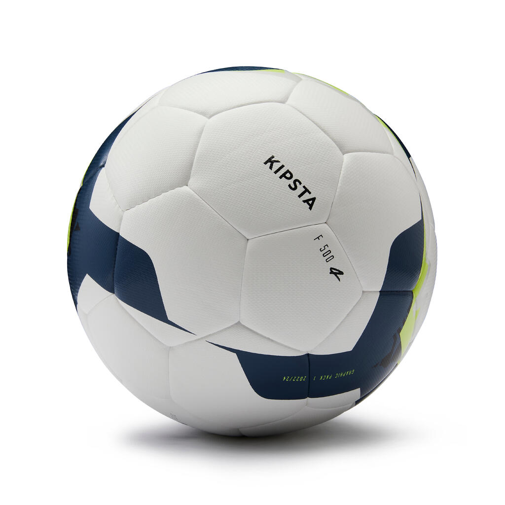 Ballon de football Hybride FIFA BASIC F500 taille 4 blanc jaune