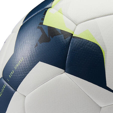 М'яч гібридний F500 FIFA Basic розмір 4 для футболу білий/жовтий