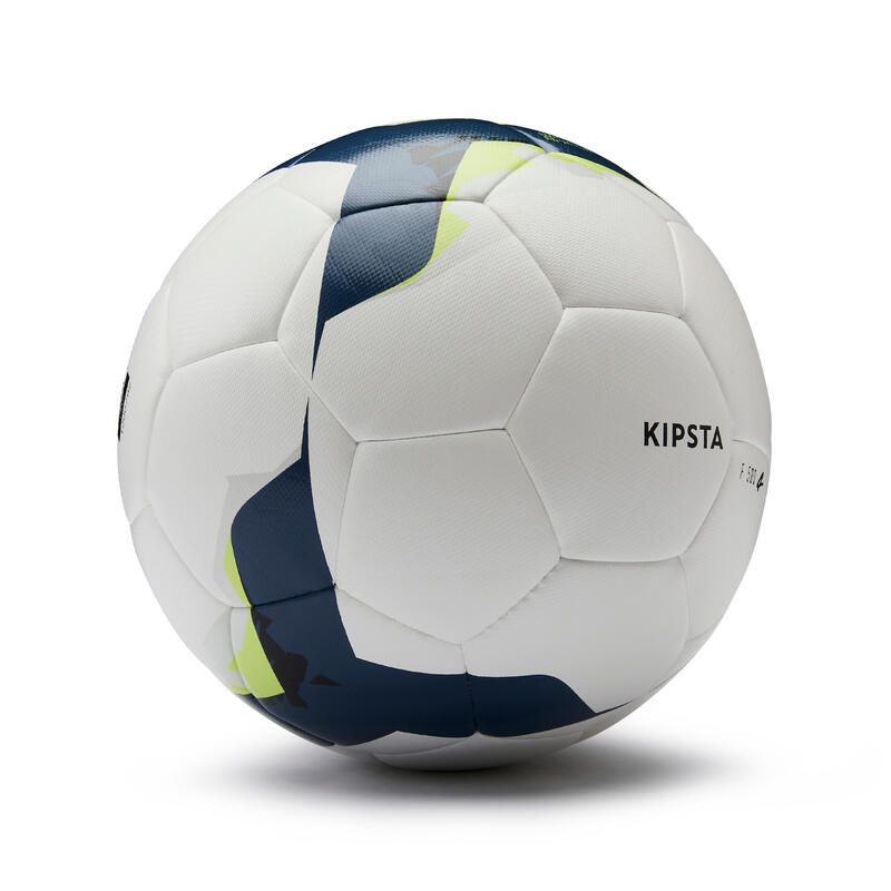 Balón de fútbol Híbrido talla 4 FIFA BASIC F500 blanco amarillo