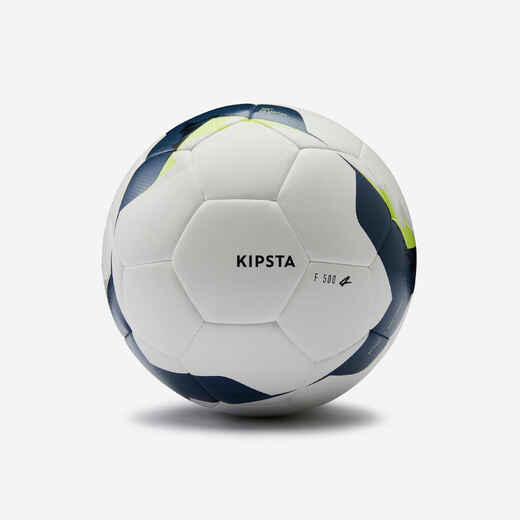 
      Hibridinis futbolo kamuolys, atitinkantis standartą „FIFA Basic“, „F500“, 4 dydžio, baltas, geltonas
  