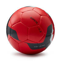 Balón de fútbol híbrido talla 5 FIFA BASIC F500 nieve y niebla rojo 