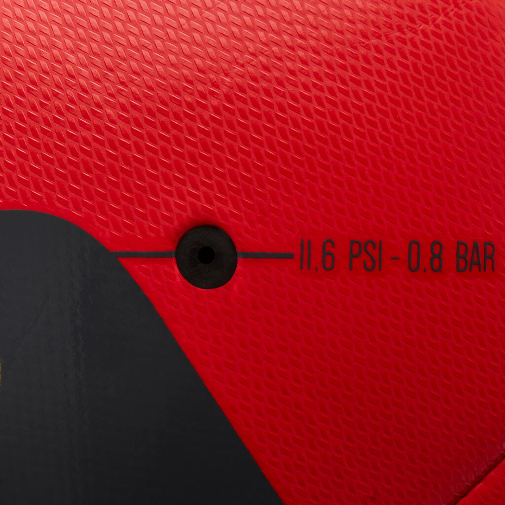 Fussball Grösse 5 - F500 Hybrid grau/rot