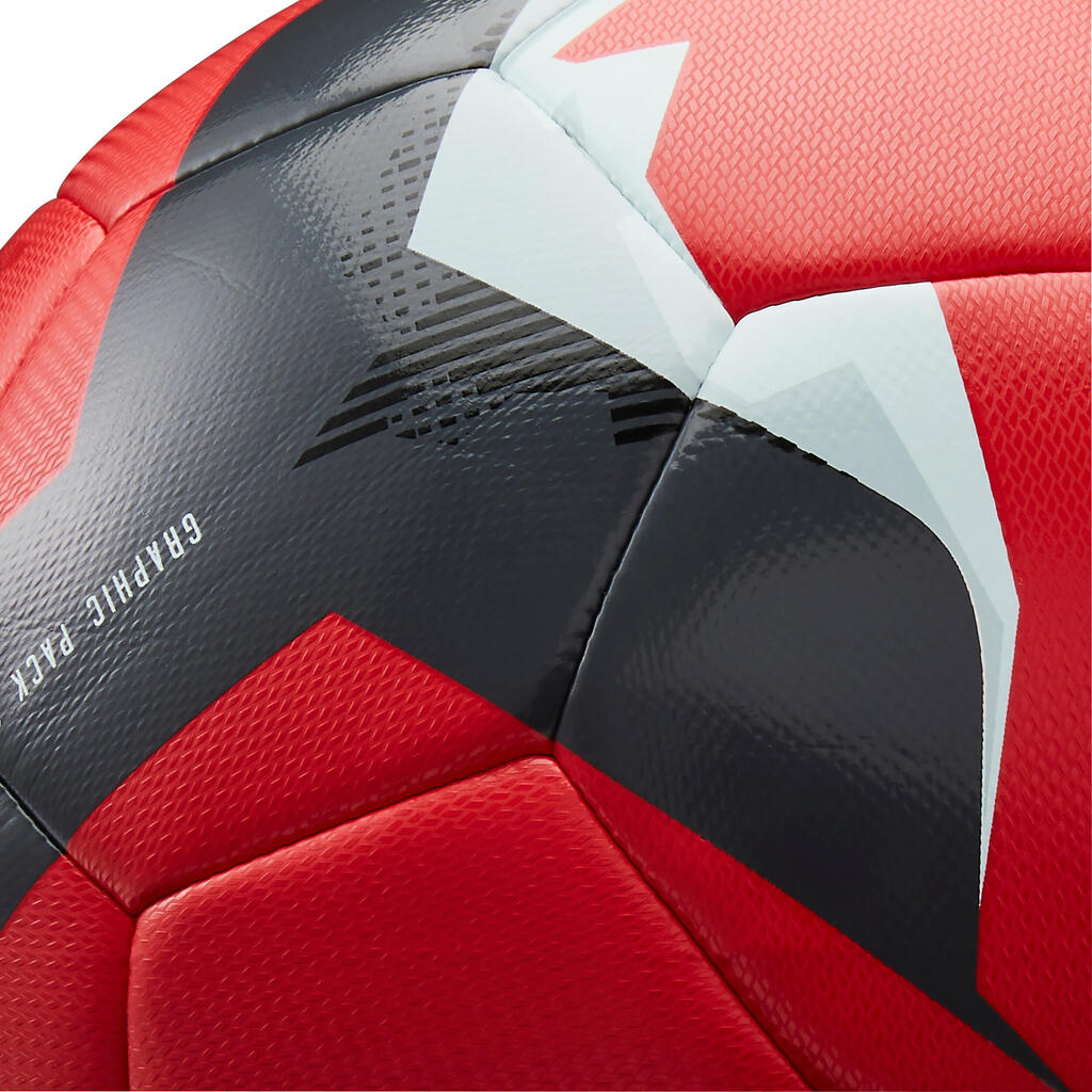 BALÓN DE FÚTBOL F500 HÍBRIDO TALLA 5 ROJO