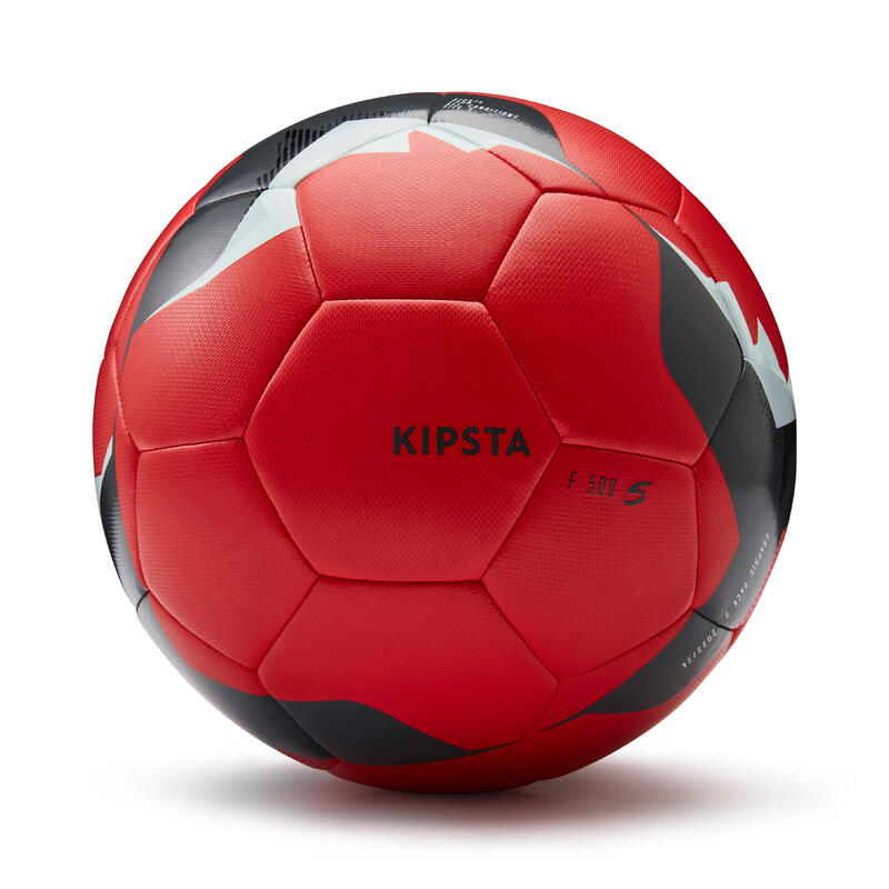 Pallone calcio ibrido F500 FIFA BASIC taglia 5 rosso