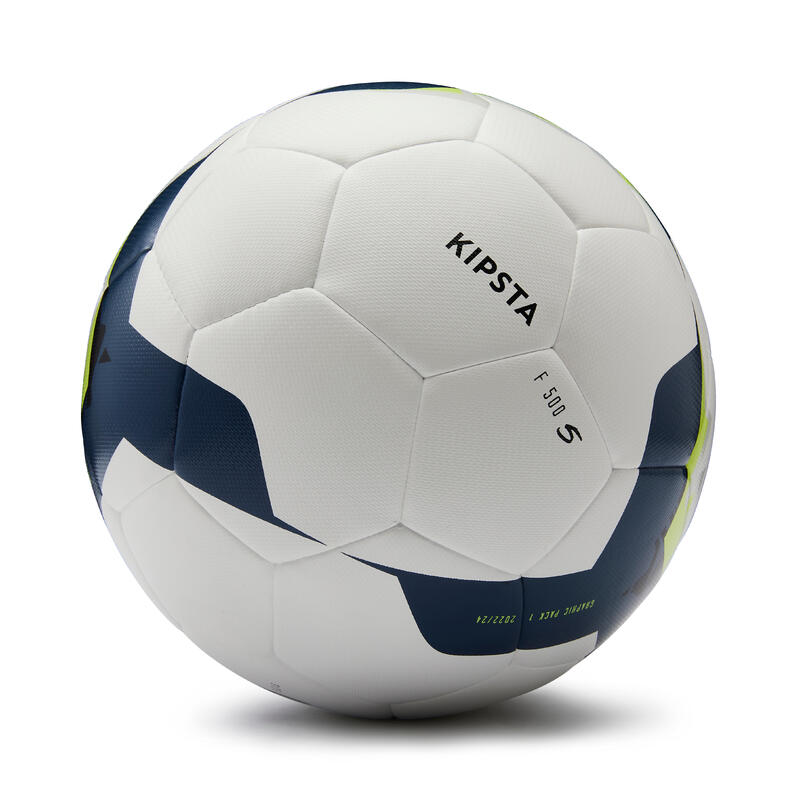 Fotbalový míč hybridní FIFA Basic F500 velikost 5 bílo-žlutý
