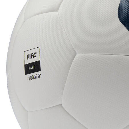 М'яч футбольний гібридний F500 розмір 5 білий/жовтий