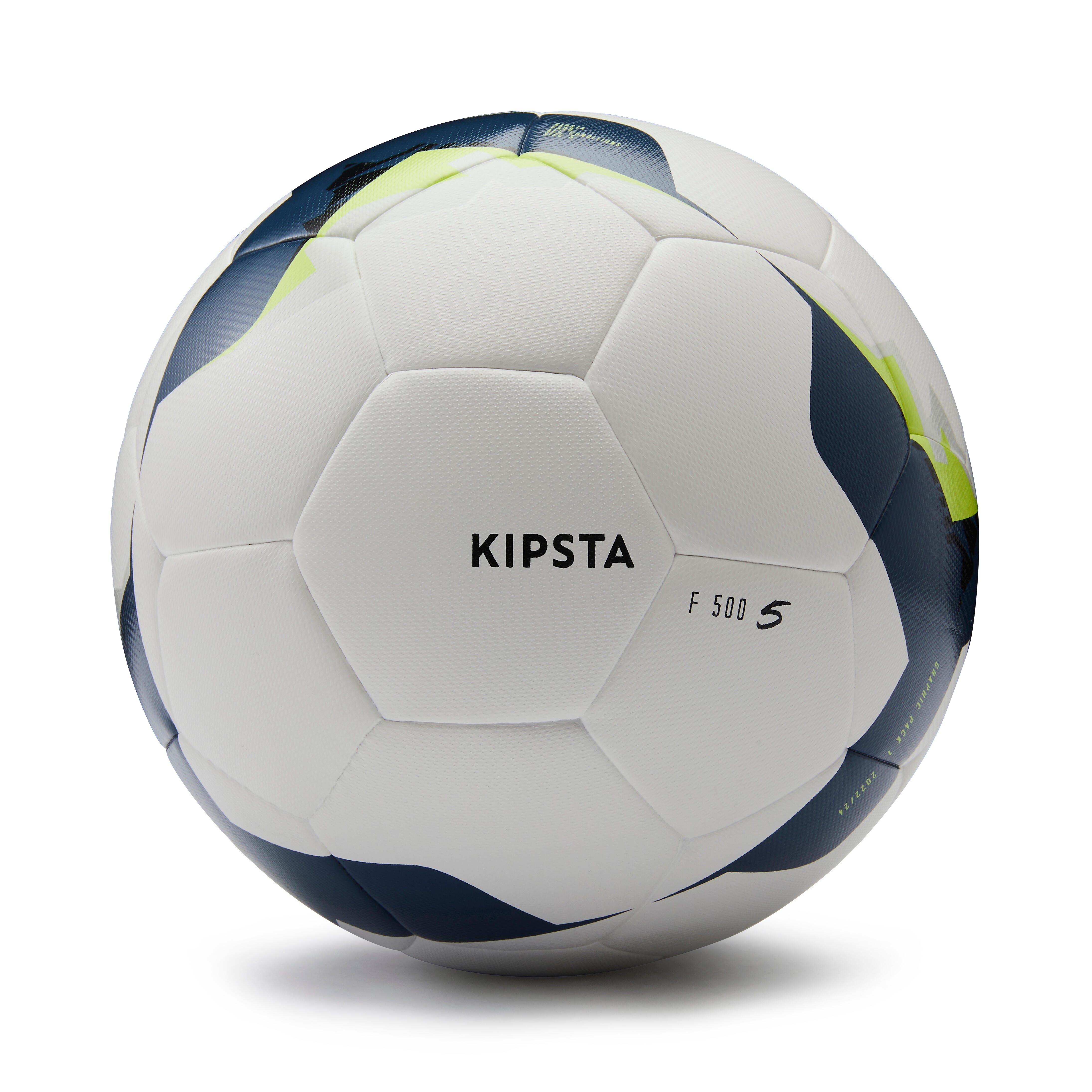 Football Ball Match Size 5 FIFA Basic F500 - White Yellow - DecathlonB2B