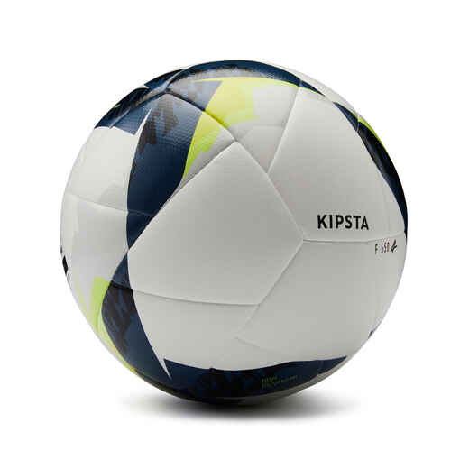 
      Futbalová lopta F550 Hybride veľkosť 4 bielo-žltá
  