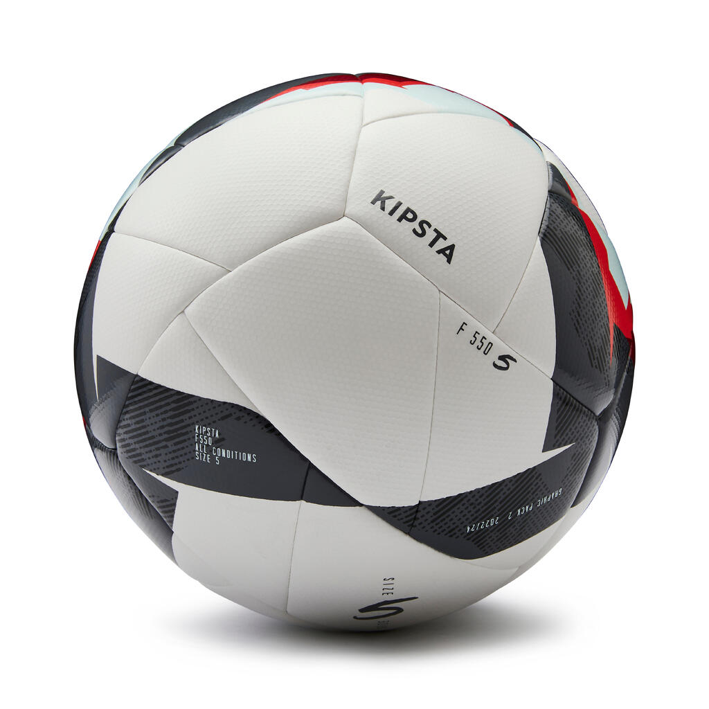 Futbalová lopta F550 Hybride veľkosť 5 červená