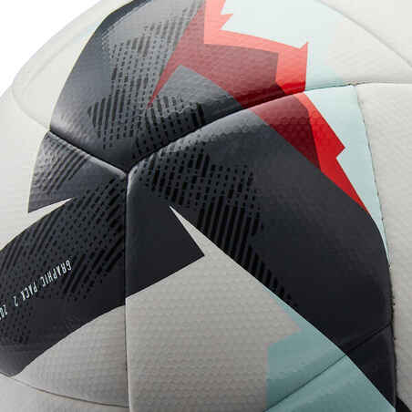 Fussball F550 Hybrid FIFA Basic Grösse 5 weiss/rot
