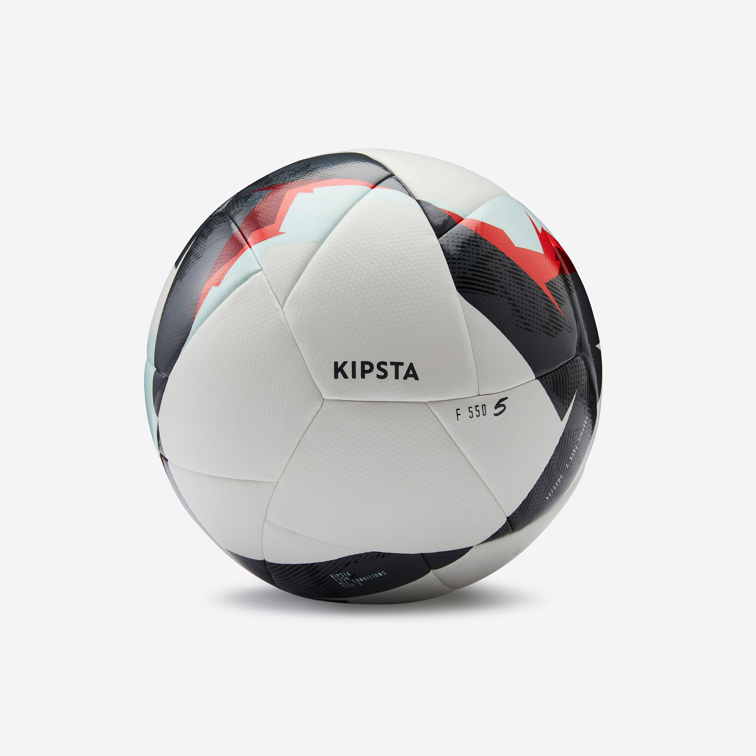 KIPSTA Hybrid Football FIFA Basic F550 Size 5 - White/Red