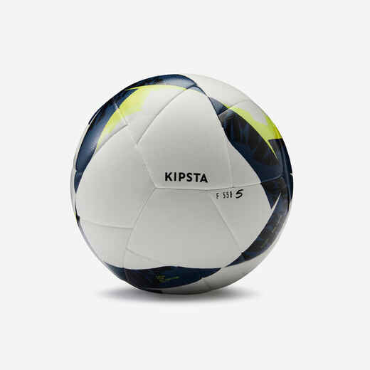 
      Futbalová lopta F550 Hybride veľkosť 5 bielo-žltá
  