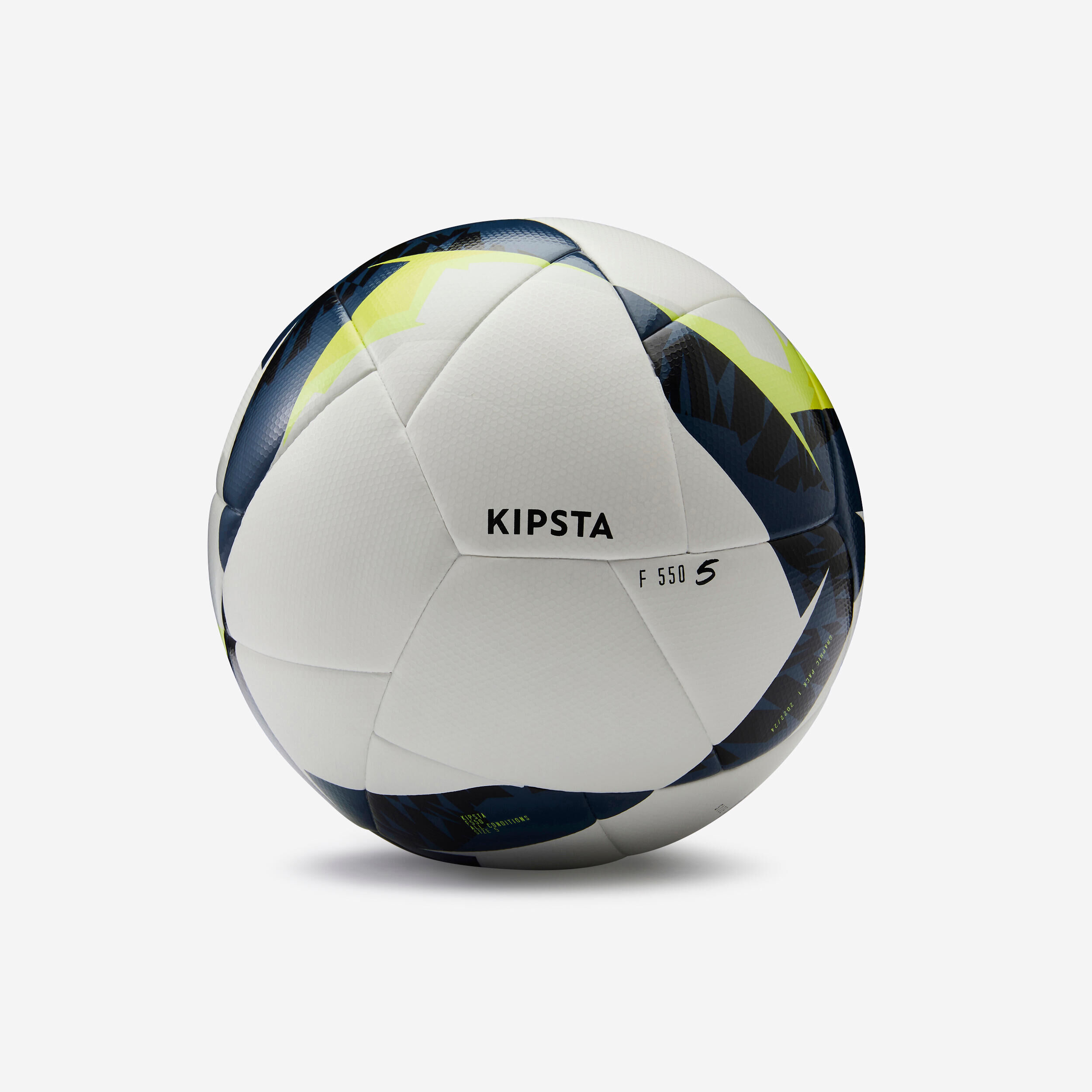 KIPSTA Hybrid Football FIFA Basic F550 Size 5 - White/Yellow