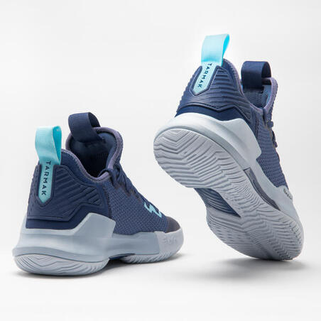 CHAUSSURES DE BASKETBALL TIGE BASSE HOMME/FEMME - FAST 500 MARINE BLEU CLAIR