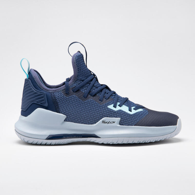 CHAUSSURES DE BASKETBALL TIGE BASSE HOMME/FEMME - FAST 500 MARINE BLEU CLAIR