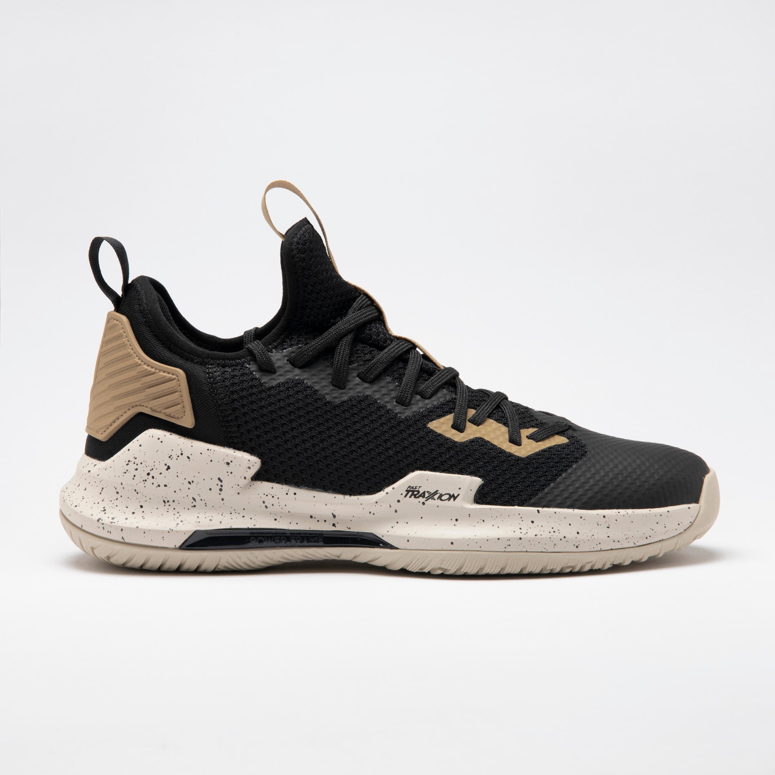 Men s Women s Low Rise Basketball Shoes Fast 500 Black Beige