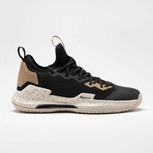 
      Men's/Women's Low-Rise Basketball Shoes Fast 500 - Black/Beige
  