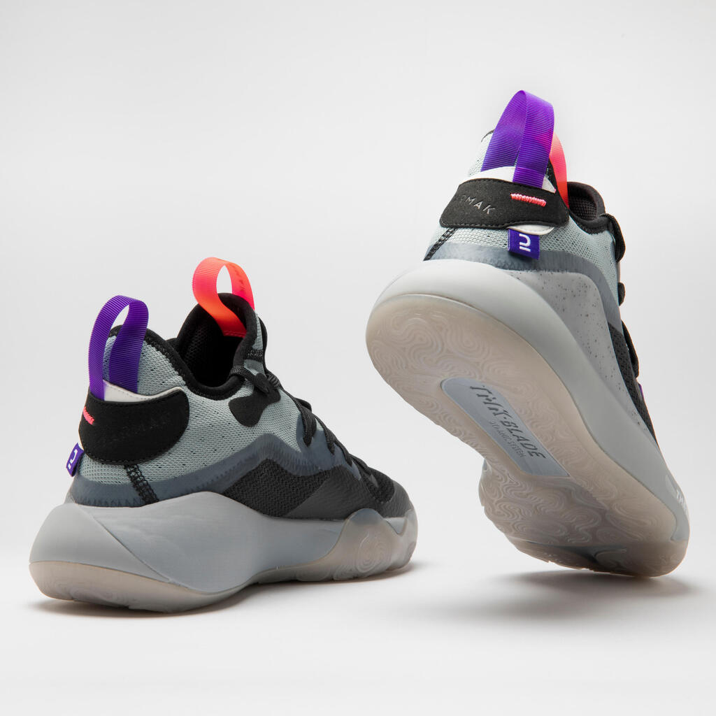 Damen/Herren halbhohe Basketballschuhe - SE500 violett