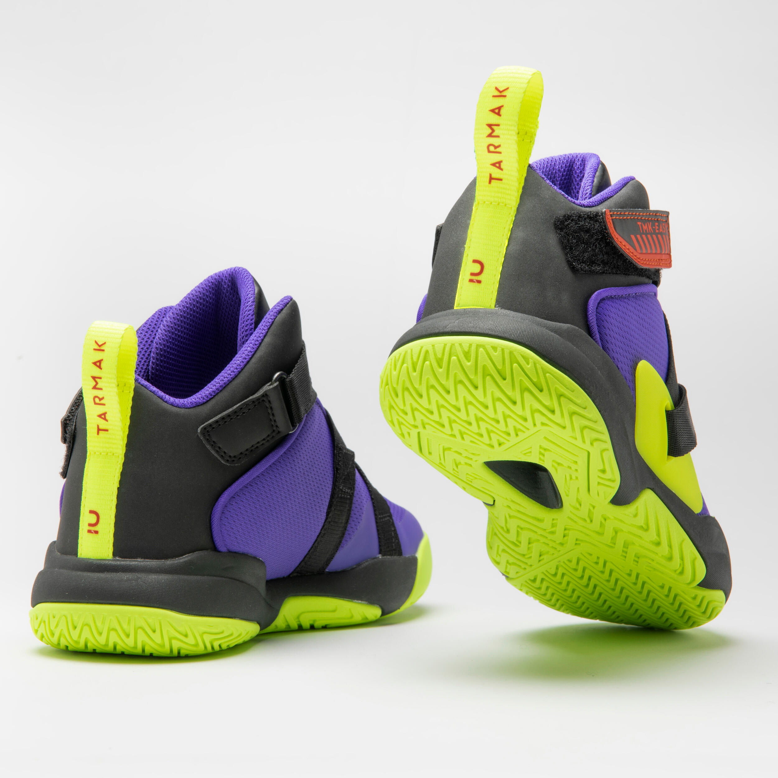 Kids' Basketball Shoes Easy X - Purple/Yellow 3/8