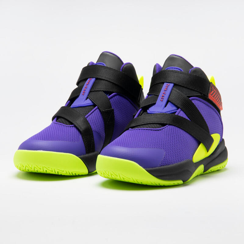Kinder Basketball Schuhe - Easy X violett/gelb