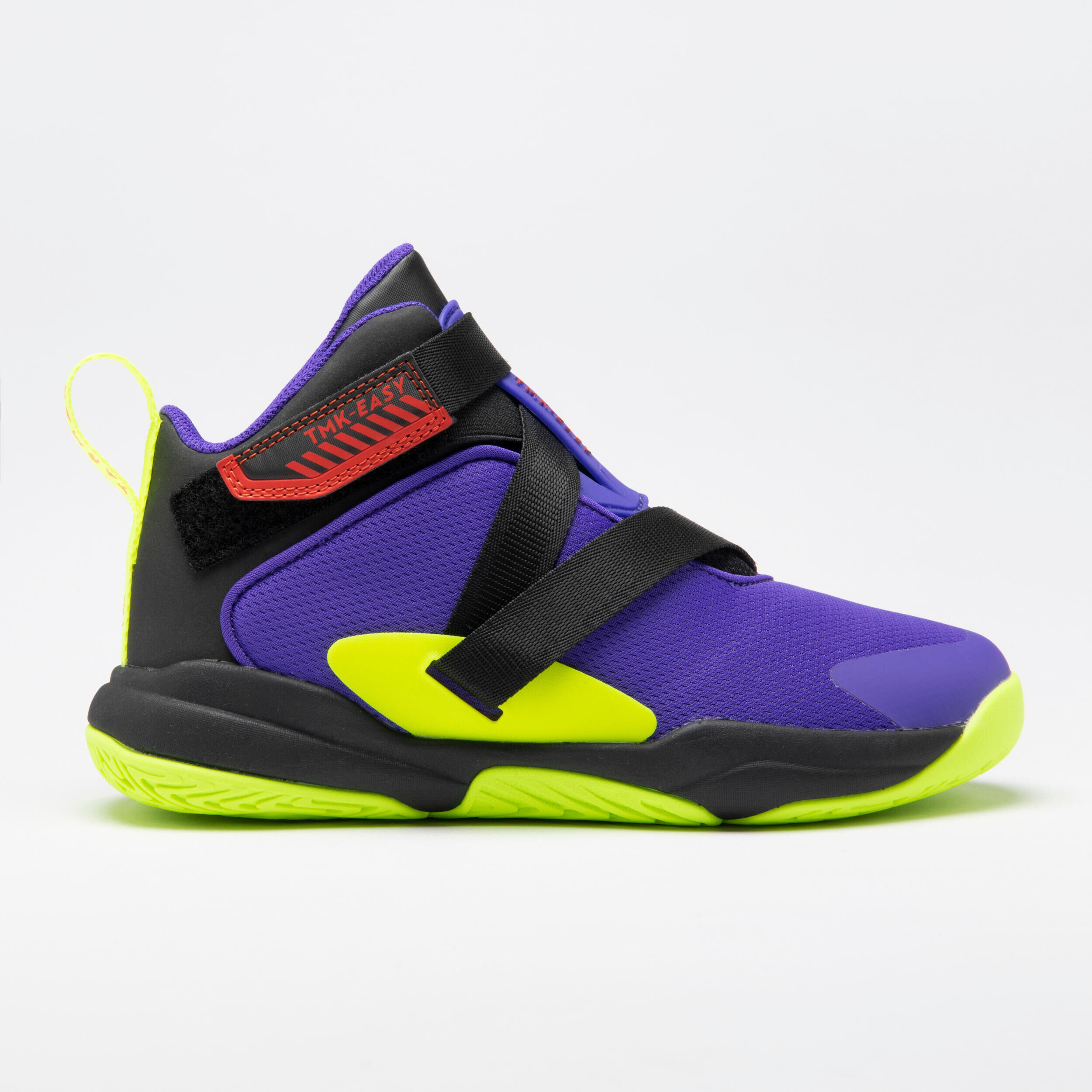 TARMAK Kids' Basketball Shoes Easy X - Purple/Yellow