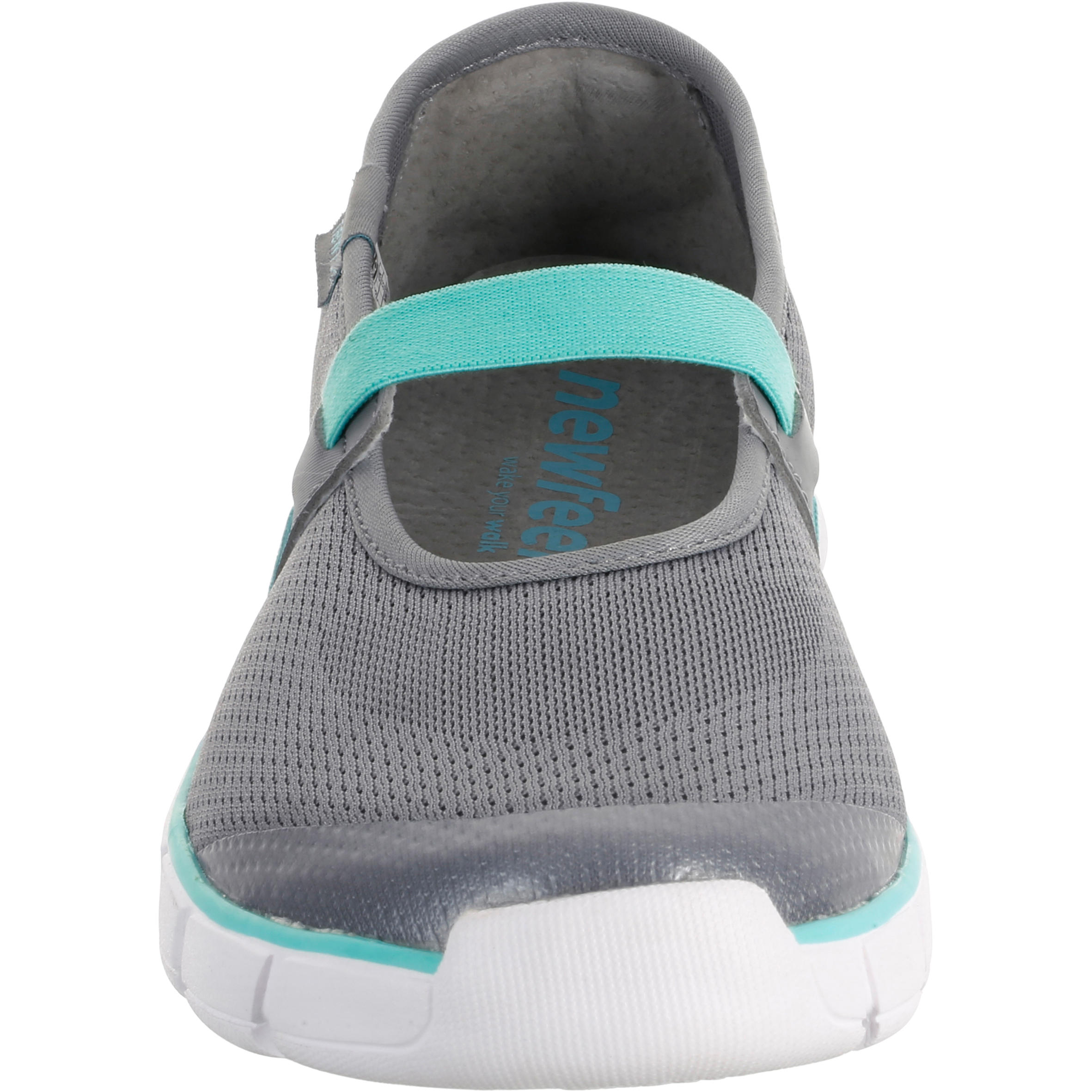 Soft 520 Women's Fitness Walking Ballerina Pumps - Grey/Blue 5/8