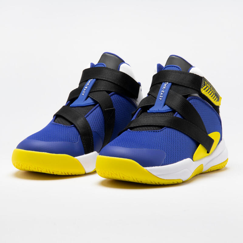 Basketbalschoenen voor kinderen Easy X blauw geel