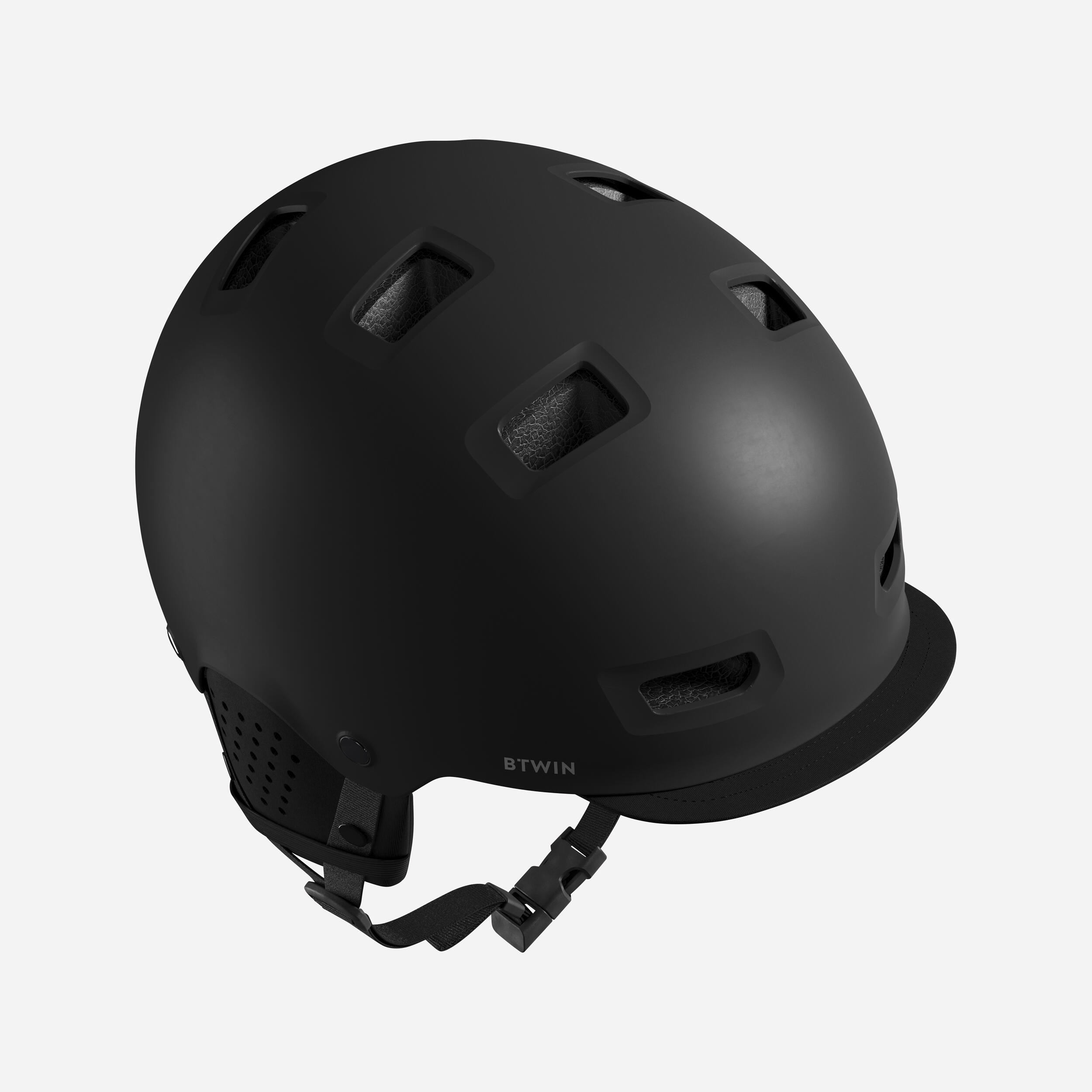 Capacete para bicicleta de cidade 500 preto