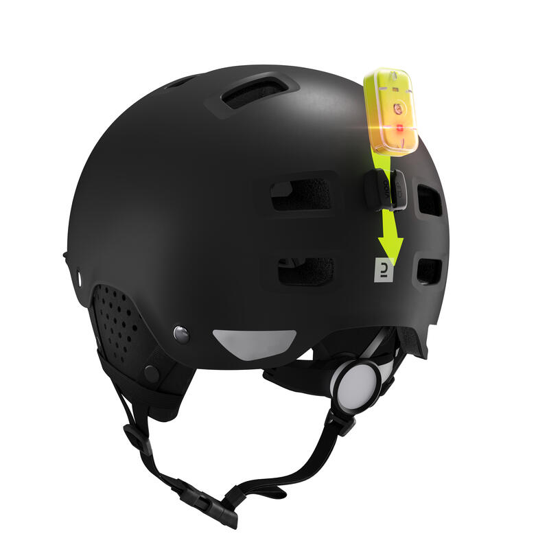 Casco bicicleta urbano adulto Btwin Bol 500 negro