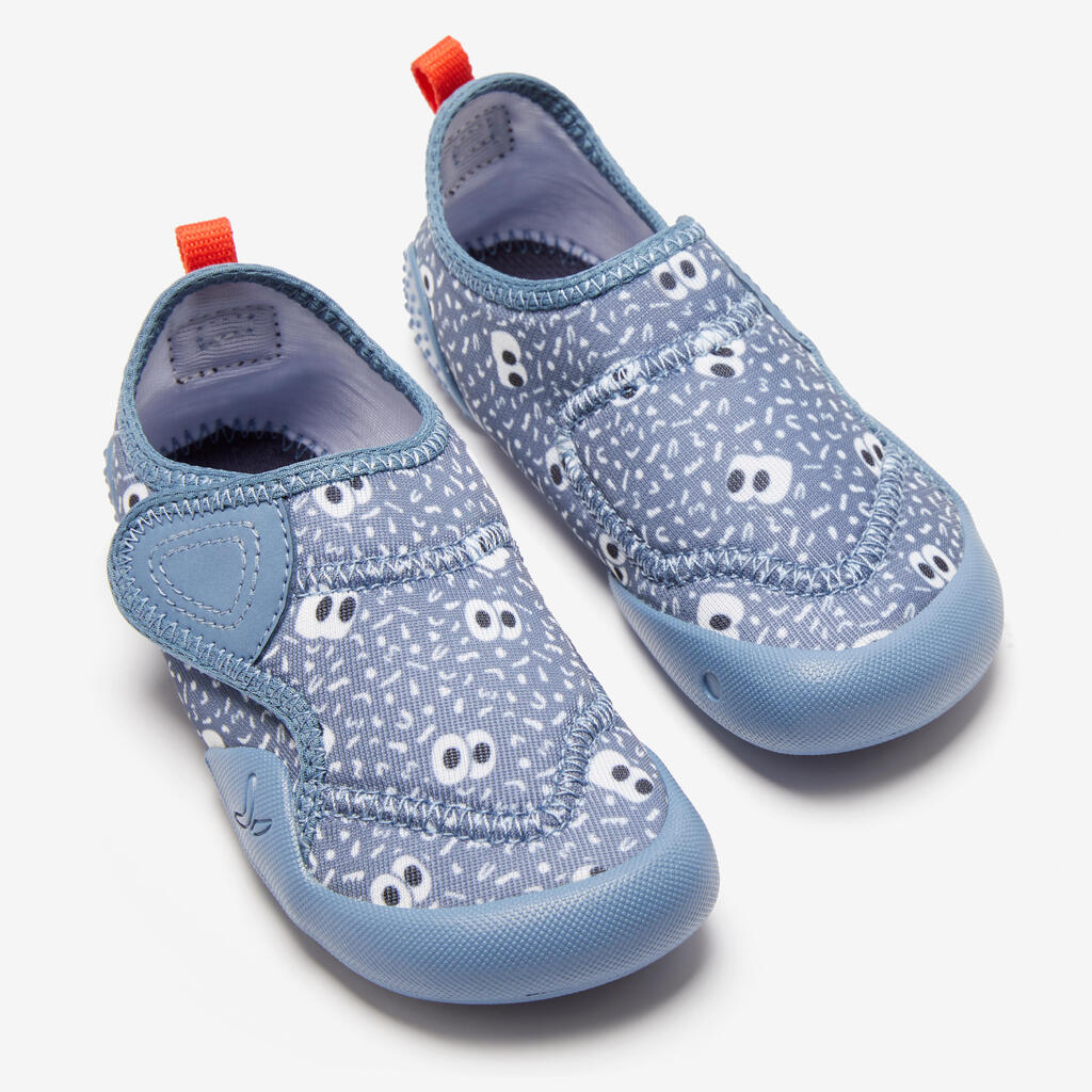 Kids' Breathable Bootees 580 Babylight - Blue with Motifs