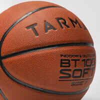كرة السلة BT100 مقاس 7 للأولاد الأكبر من 13 عامًا- لون برتقالي