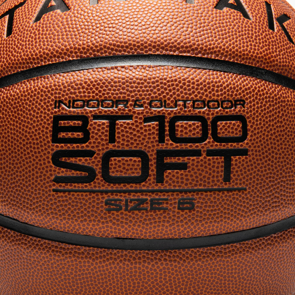 Detská basketbalová lopta BT100 V6 oranžová dievčatá od 11 rokov / chlapci U13