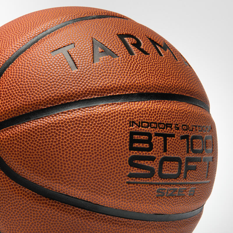 Basketball BT100 Größe 6 Kinder und Damen orange