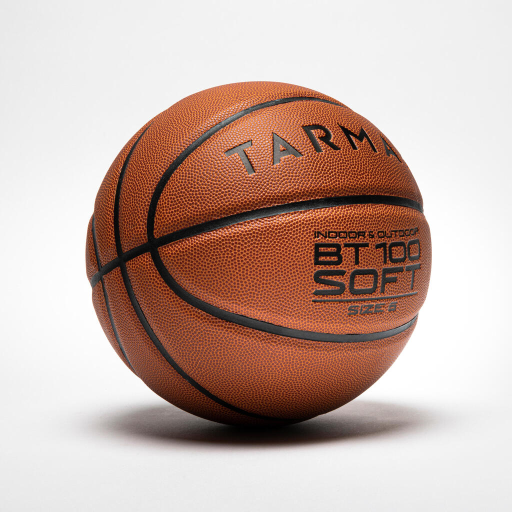 Basketball BT100 Größe 6 Kinder und Damen orange