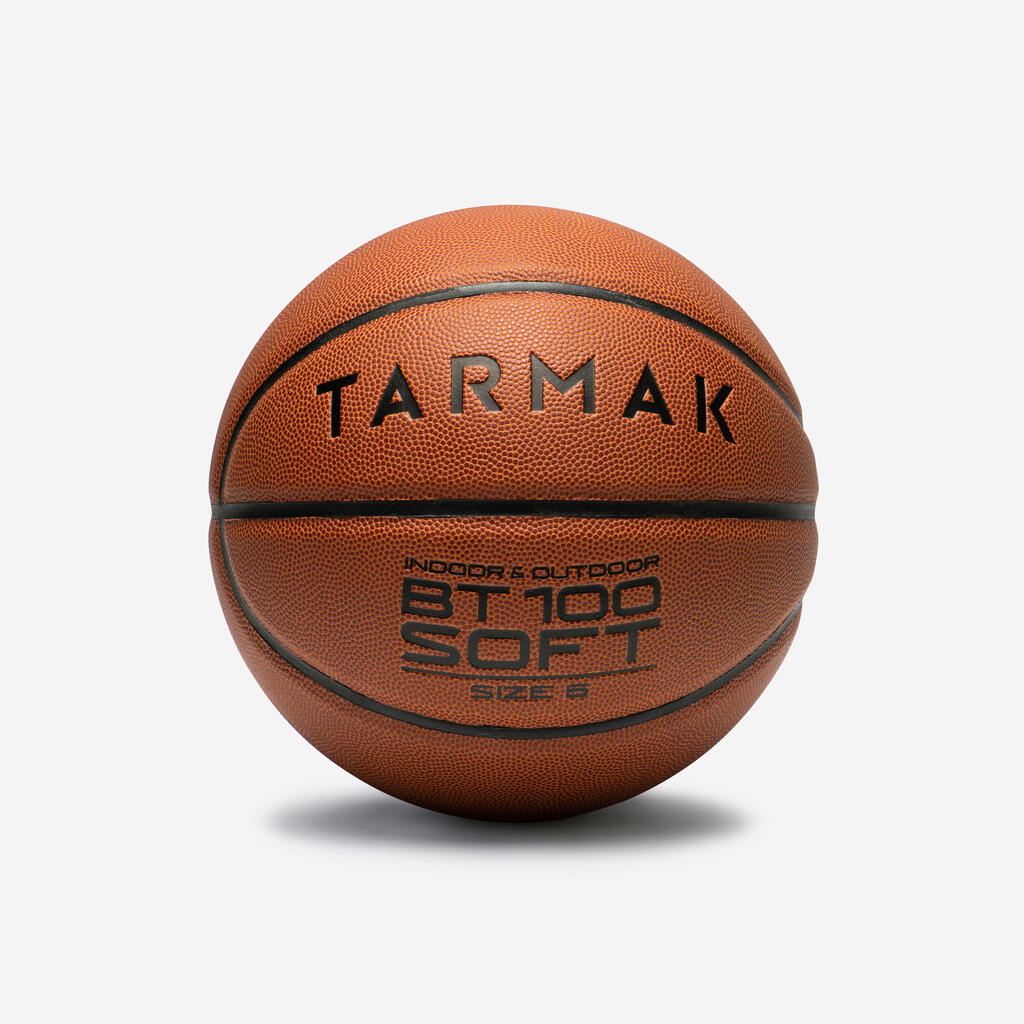 Basketball BT100 Größe 6 Kinder und Damen orange