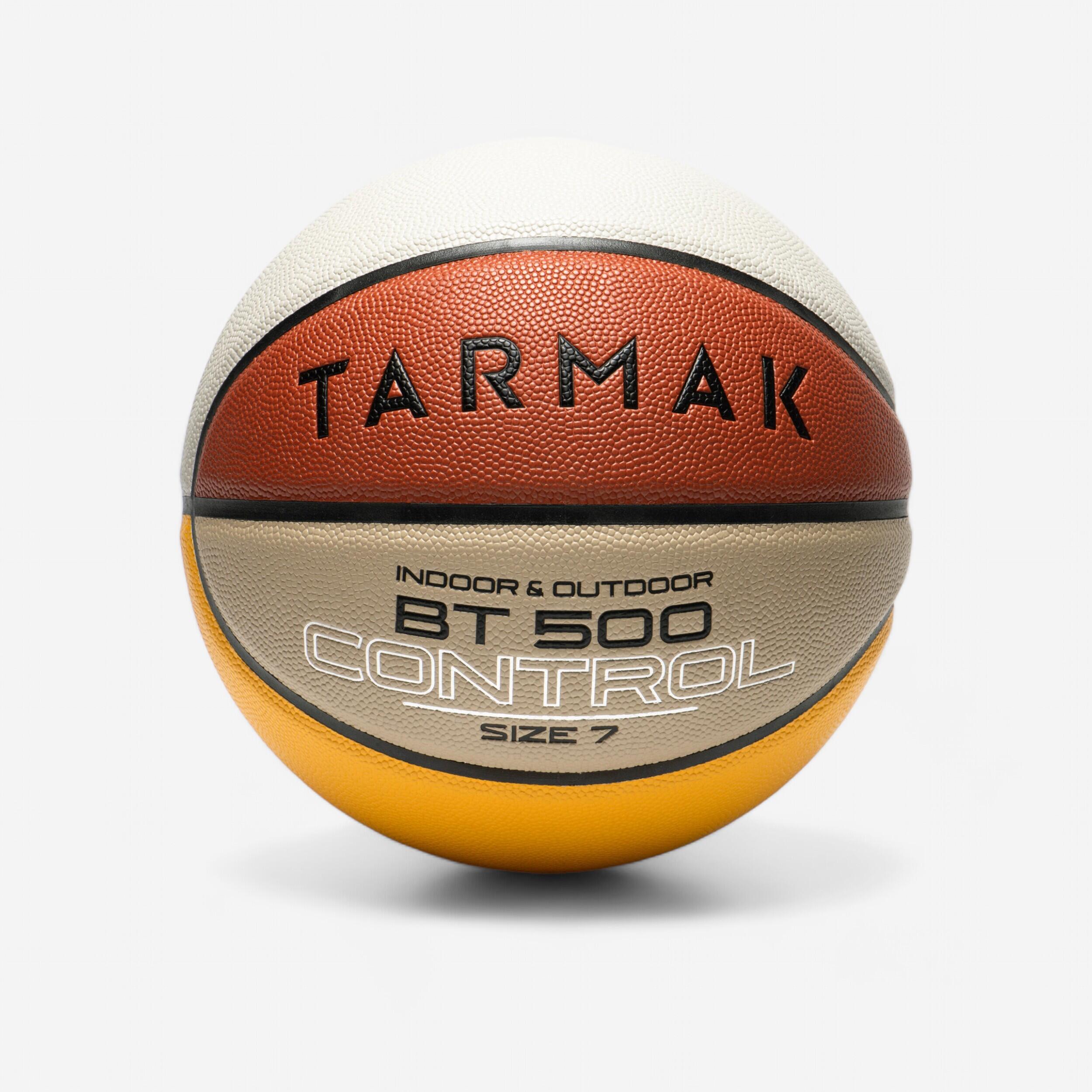 Balón de baloncesto talla 7 - BT500 naranja beige amarillo 1/6
