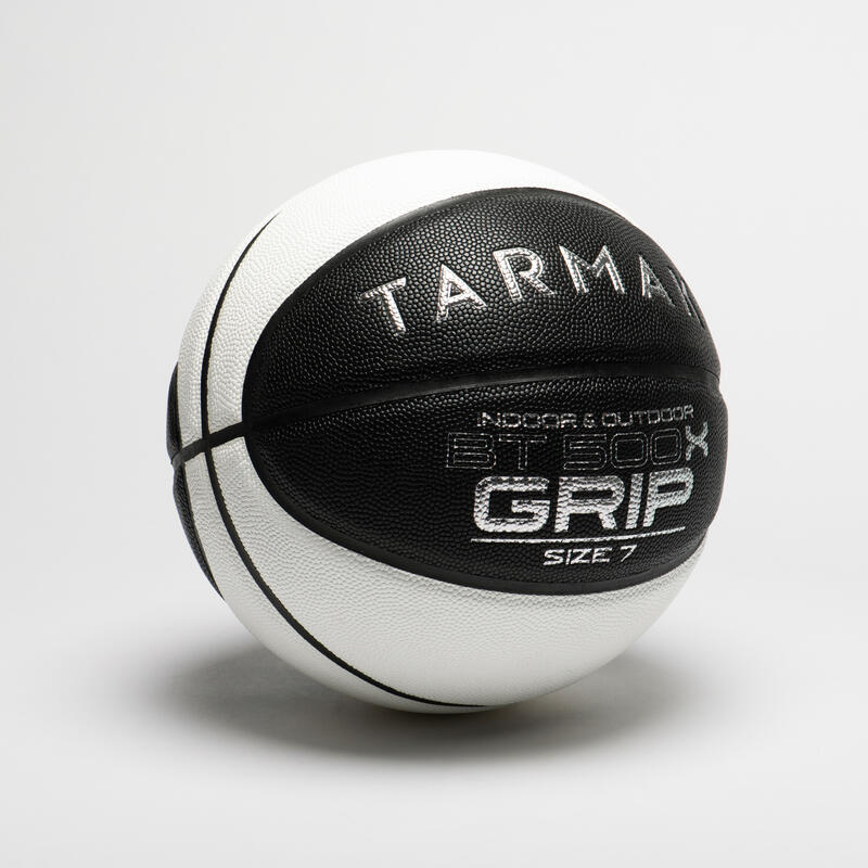 Pallone basket BT 500X GRIP taglia 7 nero-grigio-bianco