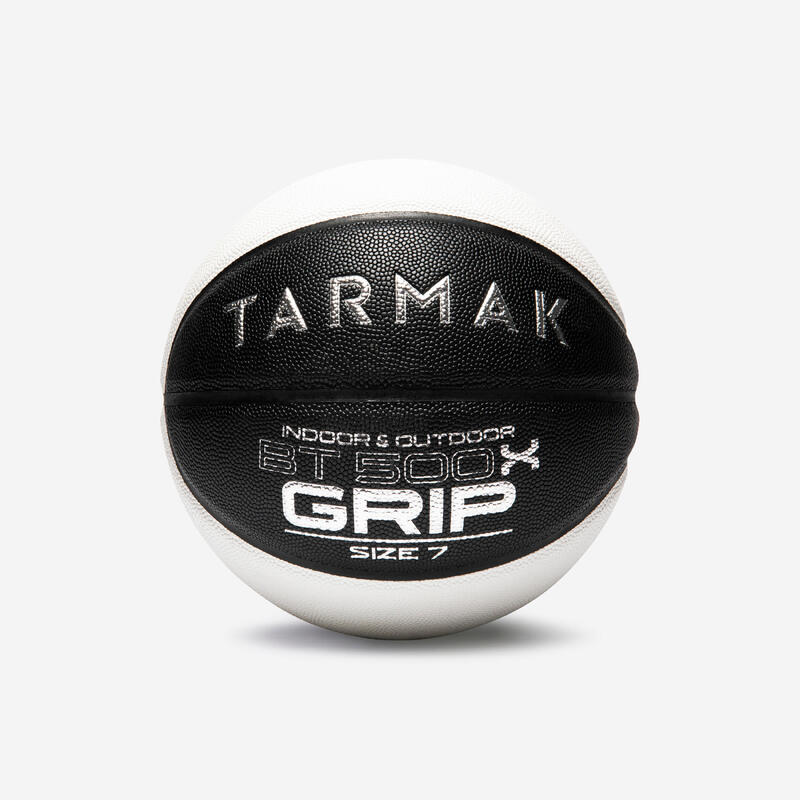Ballon de basketball taille 7 - BT500 Grip noir blanc