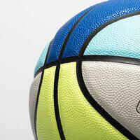 כדורסל מידה 5 BT500 - כחול/ אפור/ צהוב