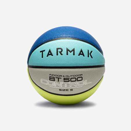 Košarkaška lopta BT500 veličina 5 plavo-sivo-žuta