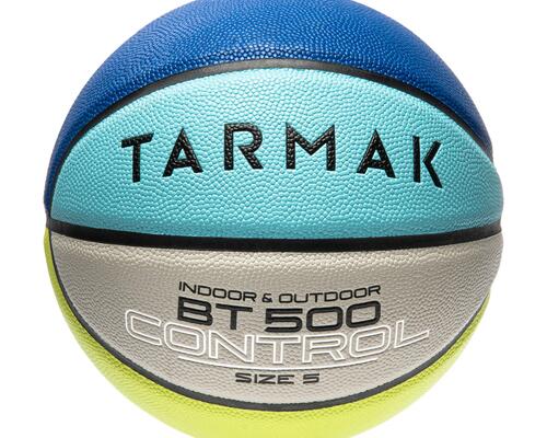 Pallone basket taglia 5 - BT 500 blu-grigio-giallo