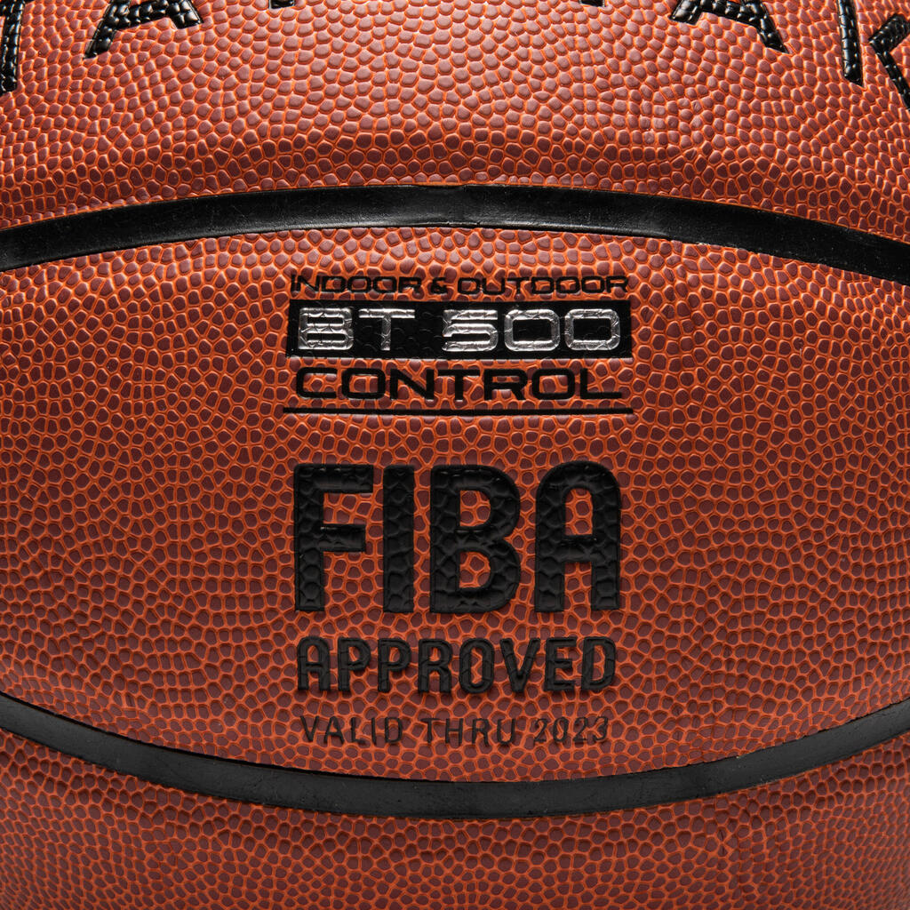 PELOTA DE BÁSQUETBOL BT500 TALLA 7 FIBA CAFÉ