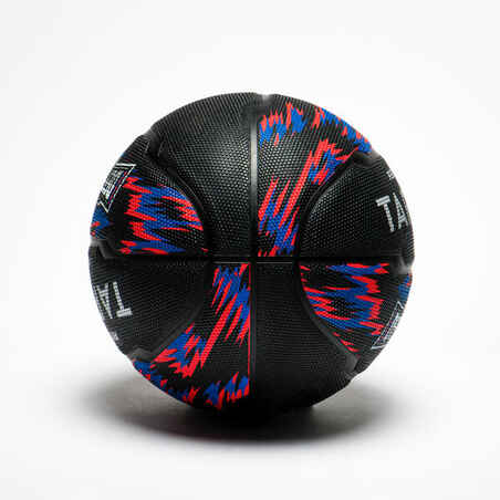 مقاس الرجال 7 (الأعمار 13 وما فوق) كرة السلة للمبتدئين - أسود / أحمر / أزرق