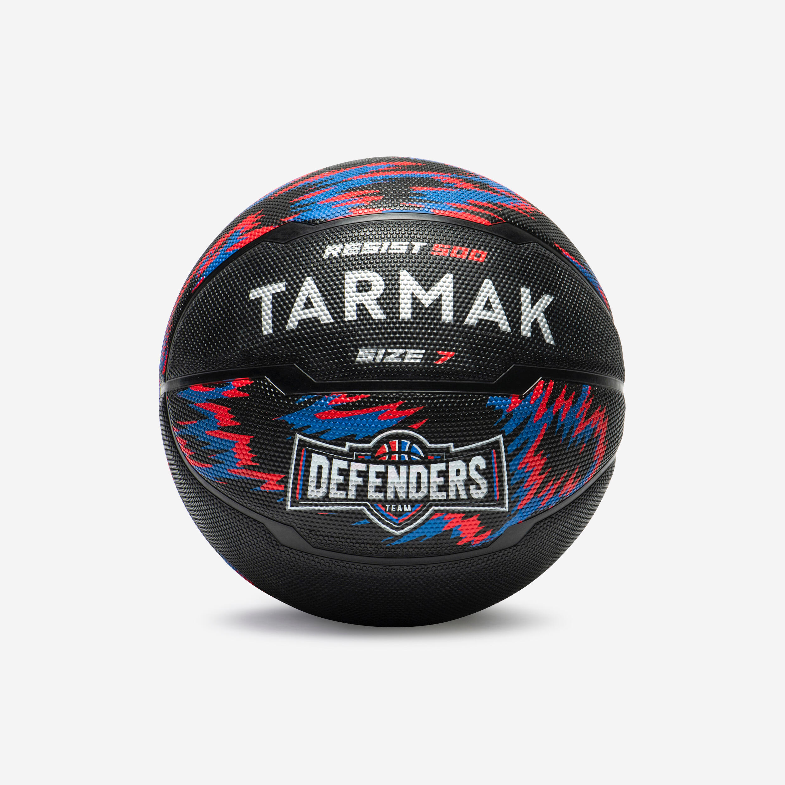 Ballon de basketball taille 7 R500 noir rouge bleu Decathlon