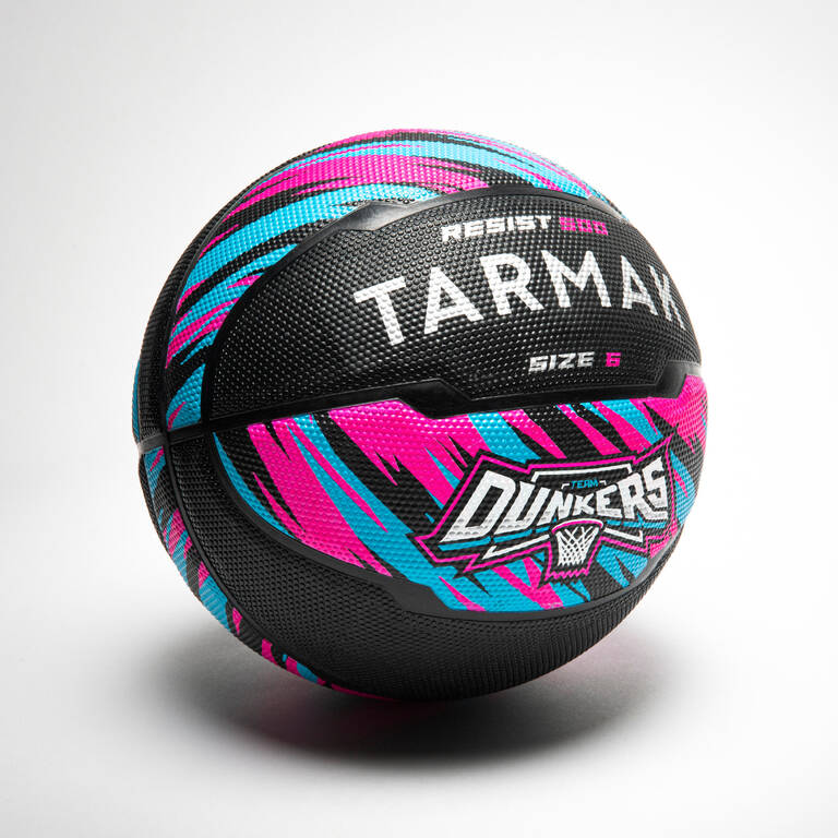 Size 6 Basketball R500 - Black/Pink