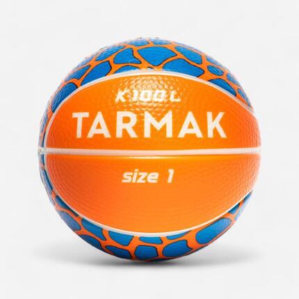 Mini ballon de basketball en mousse taille 1 Enfant - K100 rouge gris